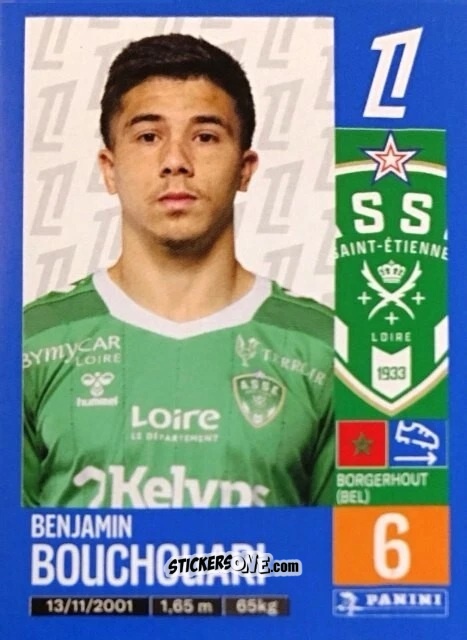 Sticker Benjamin Bouchouari - Foot 2024-2025
 n. 447 - Panini