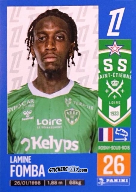 Sticker Lamine Fomba - Foot 2024-2025
 n. 449 - Panini