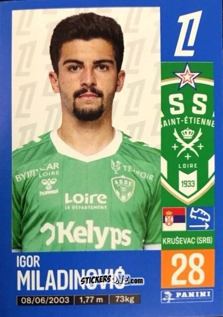 Sticker Igor Miladinović - Foot 2024-2025
 n. 450 - Panini