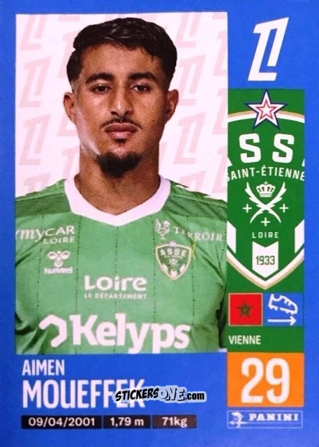 Cromo Aïmen Moueffek - Foot 2024-2025
 n. 452 - Panini