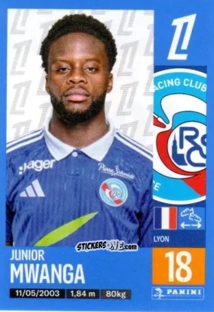 Figurina Junior Mwanga - Foot 2024-2025
 n. 476 - Panini