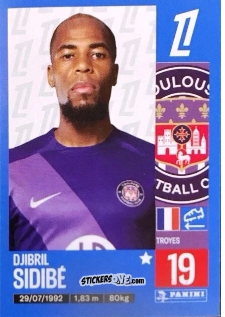 Sticker Djibril Sidibé - Foot 2024-2025
 n. 500 - Panini