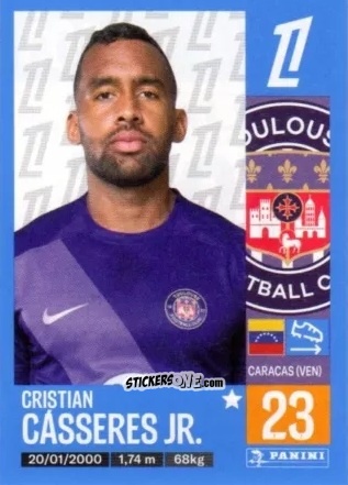 Sticker Cristian Cásseres Jr. - Foot 2024-2025
 n. 503 - Panini