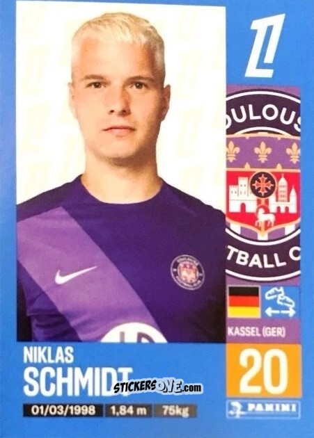 Sticker Niklas Schmidt - Foot 2024-2025
 n. 505 - Panini