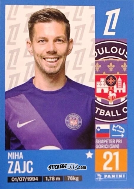 Sticker Miha Zajc - Foot 2024-2025
 n. 507 - Panini