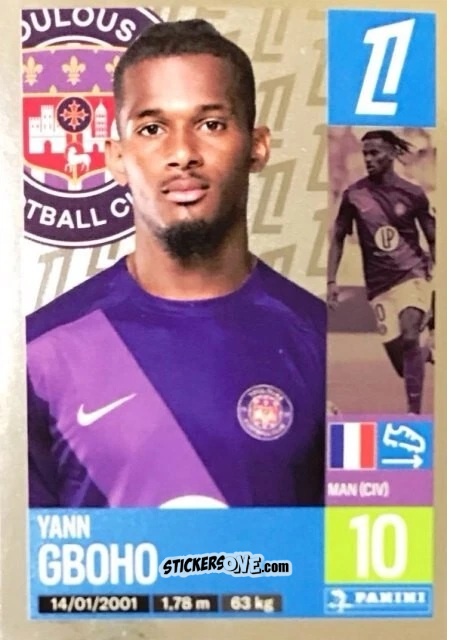 Sticker Yann Gboho - Foot 2024-2025
 n. 512 - Panini
