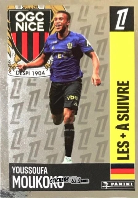 Cromo Youssoufa Moukoko (OGC Nice) - Foot 2024-2025
 n. 528 - Panini