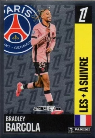 Sticker Bradley Barcola (Paris-Saint-Germain) - Foot 2024-2025
 n. 529 - Panini