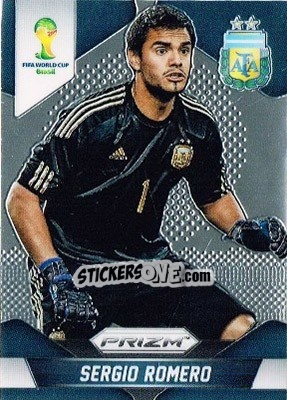 Figurina Sergio Romero - FIFA World Cup Brazil 2014. Prizm - Panini