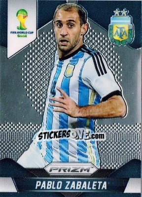 Sticker Pablo Zabaleta - FIFA World Cup Brazil 2014. Prizm - Panini