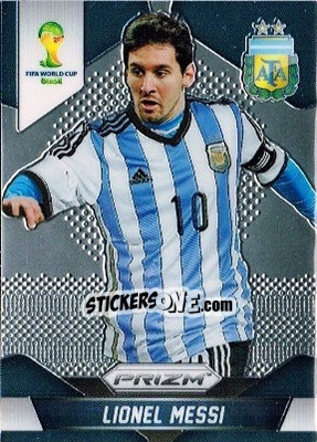 Sticker Lionel Messi - FIFA World Cup Brazil 2014. Prizm n. 12 - Panini