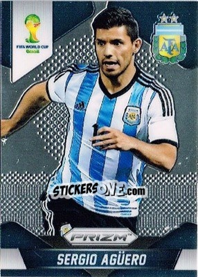 Sticker Sergio Aguero - FIFA World Cup Brazil 2014. Prizm n. 13 - Panini