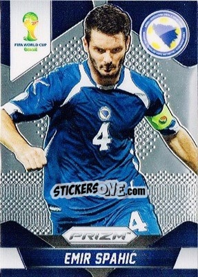 Sticker Emir Spahic - FIFA World Cup Brazil 2014. Prizm - Panini