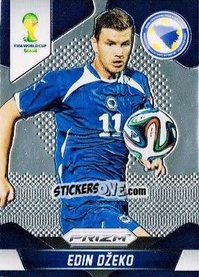 Sticker Edin Dzeko - FIFA World Cup Brazil 2014. Prizm n. 26 - Panini