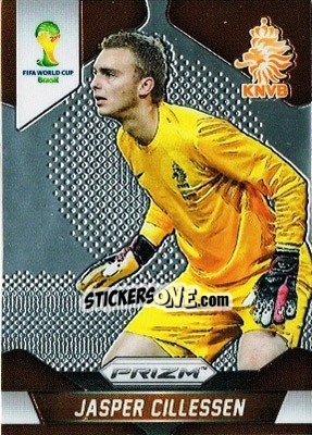 Sticker Jasper Cillessen - FIFA World Cup Brazil 2014. Prizm n. 27 - Panini