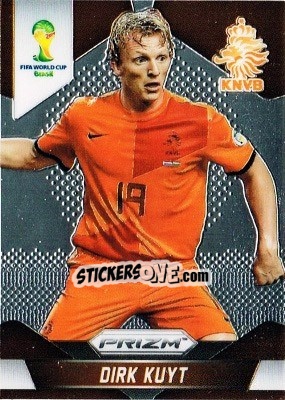 Sticker Dirk Kuyt - FIFA World Cup Brazil 2014. Prizm - Panini