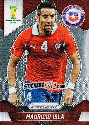 Figurina Mauricio Isla - FIFA World Cup Brazil 2014. Prizm - Panini