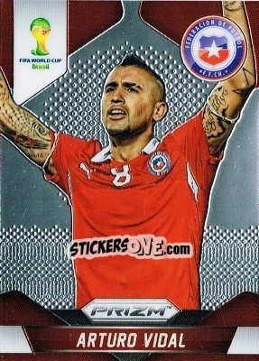 Sticker Arturo Vidal - FIFA World Cup Brazil 2014. Prizm n. 43 - Panini