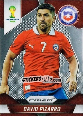 Sticker David Pizarro - FIFA World Cup Brazil 2014. Prizm - Panini