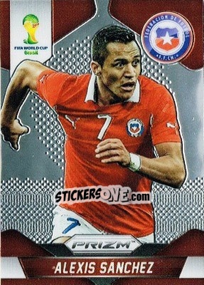 Sticker Alexis Sanchez - FIFA World Cup Brazil 2014. Prizm n. 45 - Panini