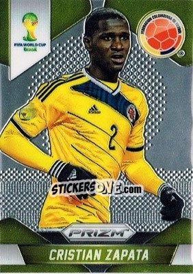 Sticker Cristian Zapata - FIFA World Cup Brazil 2014. Prizm - Panini