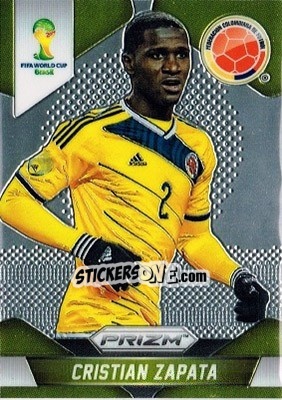 Sticker Cristian Zapata - FIFA World Cup Brazil 2014. Prizm n. 48 - Panini