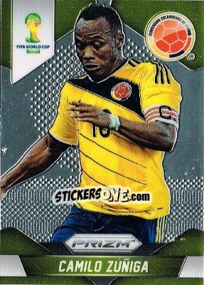 Sticker Camilo Zuniga - FIFA World Cup Brazil 2014. Prizm - Panini