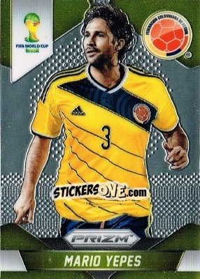 Figurina Mario Yepes - FIFA World Cup Brazil 2014. Prizm - Panini