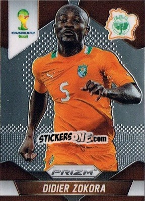 Figurina Didier Zokora - FIFA World Cup Brazil 2014. Prizm - Panini