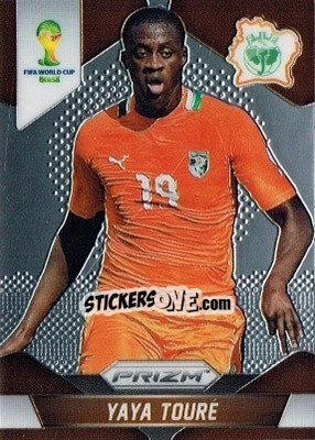 Sticker Yaya Toure - FIFA World Cup Brazil 2014. Prizm n. 59 - Panini