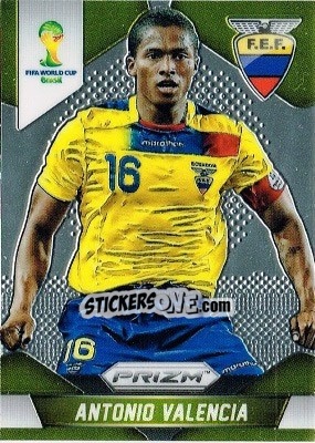 Sticker Antonio Valencia - FIFA World Cup Brazil 2014. Prizm n. 64 - Panini