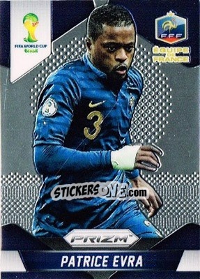 Sticker Patrice Evra - FIFA World Cup Brazil 2014. Prizm n. 77 - Panini
