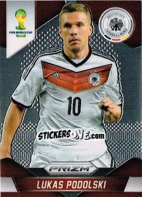 Cromo Lukas Podolski - FIFA World Cup Brazil 2014. Prizm - Panini