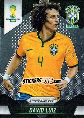 Sticker David Luiz - FIFA World Cup Brazil 2014. Prizm n. 106 - Panini