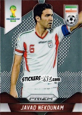 Cromo Javad Nekounam - FIFA World Cup Brazil 2014. Prizm - Panini