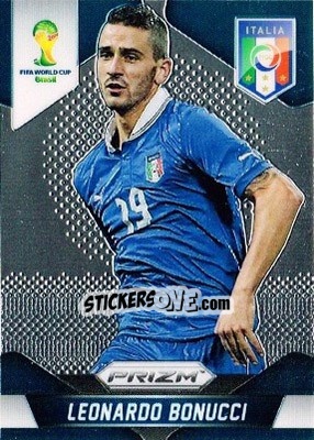 Figurina Leonardo Bonucci - FIFA World Cup Brazil 2014. Prizm - Panini