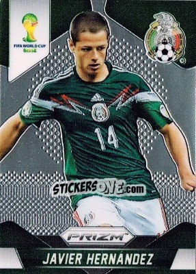 Sticker Javier Hernandez - FIFA World Cup Brazil 2014. Prizm - Panini