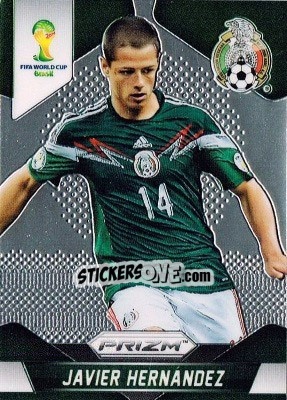 Sticker Javier Hernandez - FIFA World Cup Brazil 2014. Prizm n. 148 - Panini