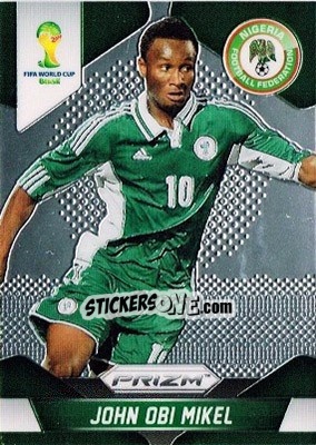 Sticker John Obi Mikel - FIFA World Cup Brazil 2014. Prizm n. 152 - Panini