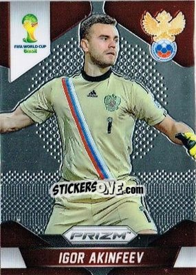 Sticker Igor Akinfeev - FIFA World Cup Brazil 2014. Prizm n. 162 - Panini