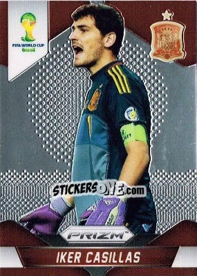 Sticker Iker Casillas - FIFA World Cup Brazil 2014. Prizm - Panini