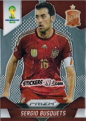 Cromo Sergio Busquets - FIFA World Cup Brazil 2014. Prizm - Panini