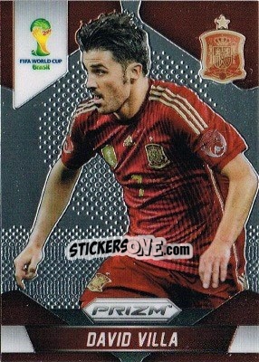 Sticker David Villa - FIFA World Cup Brazil 2014. Prizm - Panini