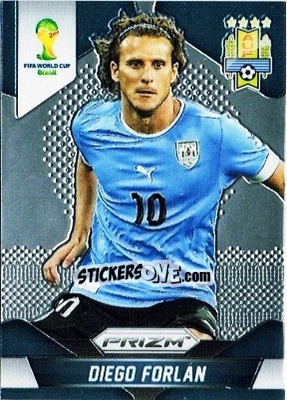 Sticker Diego Forlan - FIFA World Cup Brazil 2014. Prizm - Panini