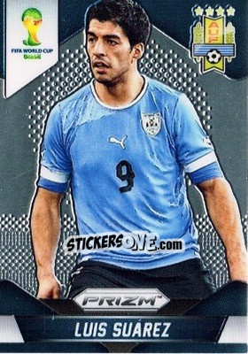 Sticker Luis Suarez - FIFA World Cup Brazil 2014. Prizm n. 194 - Panini