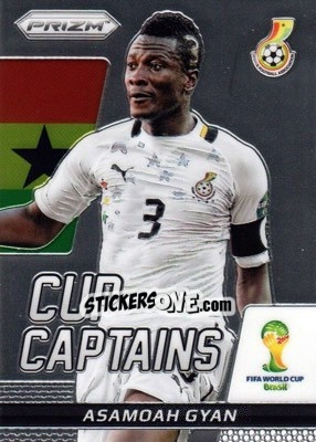 Sticker Asamoah Gyan - FIFA World Cup Brazil 2014. Prizm - Panini