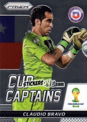 Sticker Claudio Bravo - FIFA World Cup Brazil 2014. Prizm - Panini