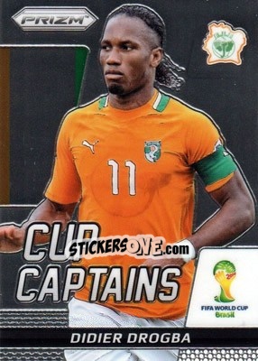 Figurina Didier Drogba - FIFA World Cup Brazil 2014. Prizm - Panini