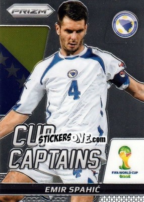 Sticker Emir Spahic - FIFA World Cup Brazil 2014. Prizm - Panini