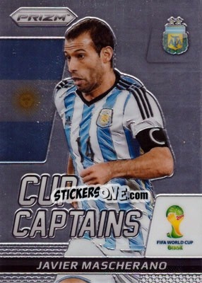 Sticker Javier Mascherano - FIFA World Cup Brazil 2014. Prizm n. CC-16 - Panini